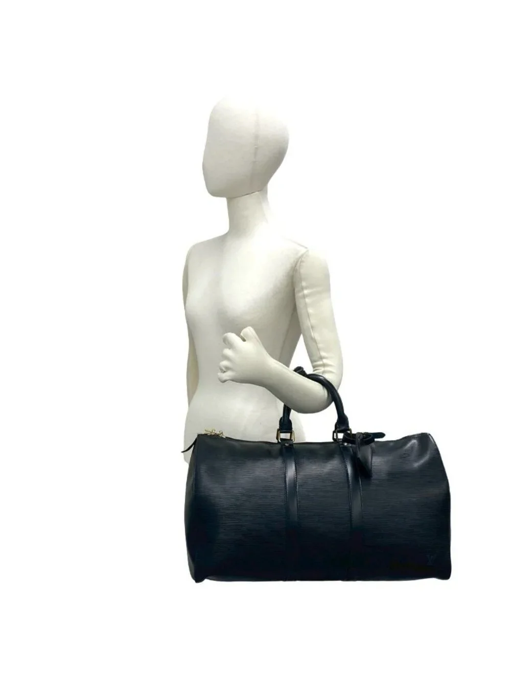 Louis Vuitton Vintage Keepall Epi Leather Boston Bag Noir